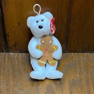 Ty White Bear with Gingerbread - Christmas Ornament